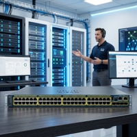 NUEVO Switch de Red CISCOS WS-C2960X-48FPD-L 2960-X 48 GigE PoE 740W, 2 X 10G SFP+, LAN Base  Elementos Esenciales de Red WS-C2960X-48FPD-L