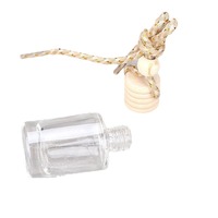 5ml 8ml 10ml voiture aromathérapie diffuseur bouteille verre suspendu désodorisant parfum avec bouchon à vis joint