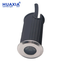 Lumière LED encastrée sous-marine HUAXIA IP68 étanche 3W RGB pleine couleur 12V 24V en acier inoxydable pour piscine et aménagement paysager