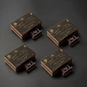 Boîte de planche Ouija en bois miniature Tableau de communication spirituelle personnalisé Ensemble de jeu de séance personnalisé pour les amateurs de paranormal - Product Image 2