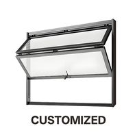 Ventanas Corredizas Modernas de Aleación de Aluminio, Ventanas Plegables Superiores e Inferiores para Cafeterías y Tiendas de Té con Leche