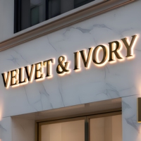 Lettres en relief personnalisées rétroéclairées par LED, en acrylique 3D, pour enseigne publicitaire extérieure de salon de beauté