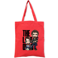 Nouveau sac fourre-tout promotionnel personnalisé réutilisable en toile de coton rouge de 12 oz avec poignée en corde et motif lettres