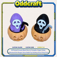 Fantôme Masque Scream dans Citrouille Imprimé en 3D Jouet Anti-Stress Halloween Décoration Bureau Cadeau Fête Amusant