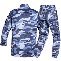 Uniforme Tactique Homme : Ensemble Veste et Pantalon Camouflage Océan ACU, 2 Pièces pour Entraînement