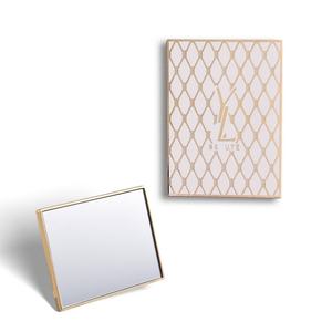 Personalized Gift Gold Plated Hard Enamel <b>Rectangle</b> Shape Single Side Makeup <b>Mirror</b> - Product Image 1