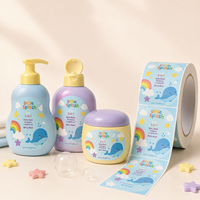 Étiquettes cosmétiques pour enfants imprimées sur mesure, résistantes à l'eau et à l'huile, autocollantes, pour bouteilles, shampooings et gels douche pour enfants