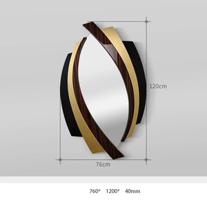 <span class=keywords><strong>Specchio</strong></span> decorativo geometrico per parete 76*120cm luce <span class=keywords><strong>ingresso</strong></span> di lusso in ferro battuto - Product Image 3
