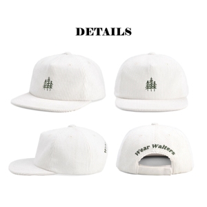 Casquettes Snapback en Corduroy Personnalisées avec Logo Brodé, Casquettes Snapback 5 Panneaux, Casquettes <span class=keywords><strong>de</strong></span> Baseball pour Hommes, Vente en Gros <span class=keywords><strong>de</strong></span> Casquettes Blanches - Product Image 3
