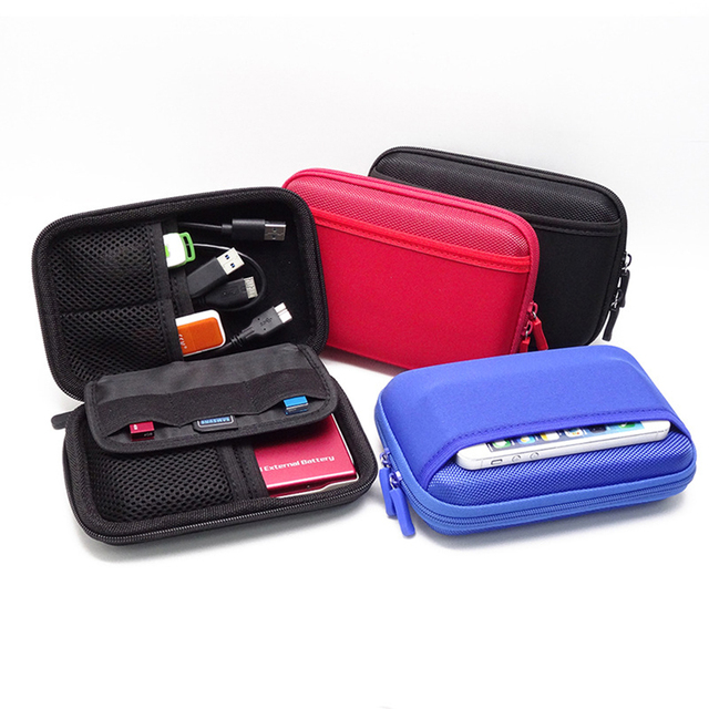 Customized EVA Carry Case for Waterproof Power Bank Portable Cable Organizer with Hard Travel Zipper Mesh Pocket Shockproof