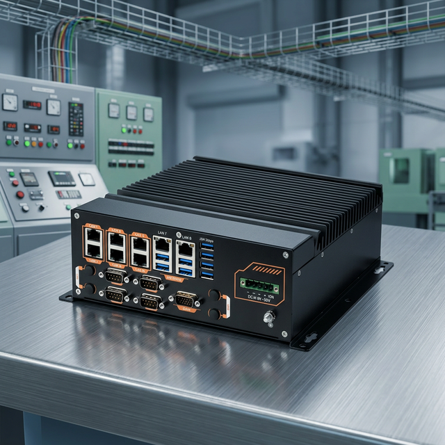 High-Performance AI Computing with Innovative One-sided I/O Design Edge AI Rugged PC