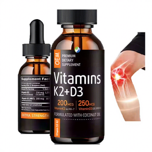 Ausreson OEM 60ml Vitamina D3 K2 Suplementos líquidos Soporte inmunológico Vitamina D3 K2 Gotas con aceite Omega 3 - Product Image 1