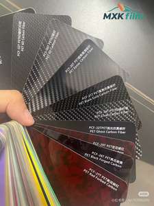 Blau Glänzend Rot Glänzend Metallic Pink Auto-Folierung PPF Carbonfaser Auto-Wrapping-Papier Auto-Vinylfolie Rolle für Vollkarosserie 1,52 X 18m - Product Image 2