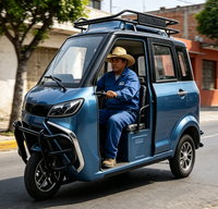 Triciclo de Gran Potencia de 250 CC con Cabina Cerrada, Mototaxi, Motocicleta de Tres Ruedas para Adultos, para Desplazamientos Diarios