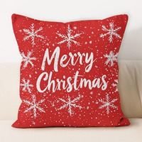 Vente flash : Housses de coussin de canapé et de lit de Noël avec impression numérique DIY, motif bonhomme de neige, 45*45 cm