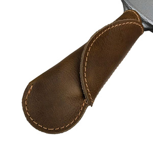 Custom-made PU leather pot handle covers, household heat-insulating frying pan handle <b>gloves</b>, snap-on pot handle protective - Product Image 4