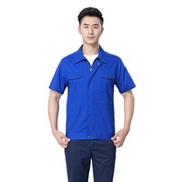 Uniforme de travail léger à manches courtes pour pantalon et chemise en polyester de réparation de mécanicien d'ouvriers agricoles