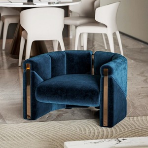 เก้าอี้พักผ่อนเดี่ยวทันสมัย เก้าอี้โซฟาห้องนั่งเล่นสไตล์มินิมอล เก้าอี้ห้องนั่งเล่นสุดหรู - Product Image 4