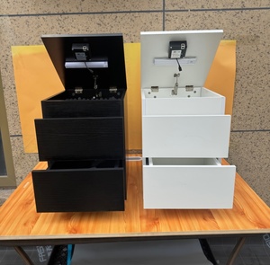 โต๊ะข้างเตียงแบบมีลิ้นชักลับพร้อมระบบล็อค RFID วัสดุไม้ สำหรับห้องนั่งเล่น - Product Image 4
