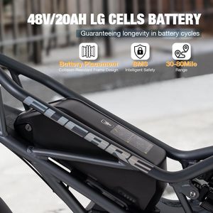 Vélo Fucare Scorpio avec suspension intégrale, 1200W, 80 miles, 33 MPH, batterie LG 48V 20Ah pour adultes, en stock aux États-Unis - Product Image 4