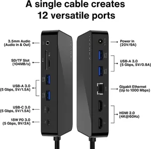 Base de Conexión IVANKY 12 en 2 USB C para MacBook M4, Base de Conexión Tipo C con Monitor Dual 4K 144Hz para M5/M4/M3/M2/<span class=keywords><strong>M1</strong></span> <span class=keywords><strong>Pro</strong></span>/Max <span class=keywords><strong>Mac</strong></span> - Product Image 2