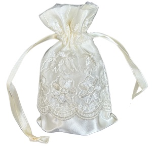 Reusable Double Lace <b>Drawstring</b> <b>Bags</b> Silk <b>Drawstring</b> <b>Bags</b> - Product Image 1
