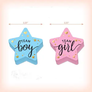 Custom Team Boy and Team Girl Labels for Baby Showers or Gender Reveal Party