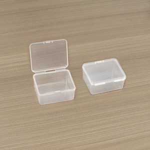 Plastic <b>Storage</b> <b>Box</b> Rectangle 4.9 X 4 X 2.3 Cm With Lid <b>Stackable</b> For Jewelry Fishing Gear Parts Organization - Product Image 1