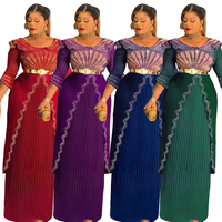 Nouvelle robe africaine tendance 2025, robe décontractée avec strass pour soirée, banquet, robe pour femme