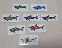 Autocollant 3D Étanche DIY Stylé Motif Dessin Animé Paul Et Shark Vrunk Cp Jul Gertrude Country pour Décorations