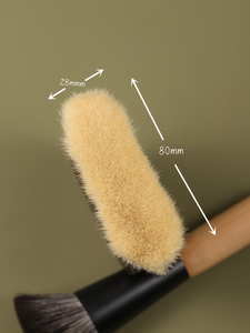 Pincel de maquillaje de base <span class=keywords><strong>Kabuki</strong></span> individual con parte superior plana de <span class=keywords><strong>pelo</strong></span> de cabra de lujo de alta calidad para cara con logotipo personalizado - Product Image 6