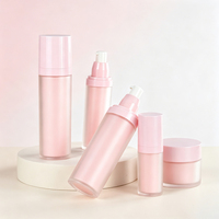 Flacon vide rose givré pour soins de la peau avec pompe pulvérisatrice, pour lotion et sérum, 30ml, 50ml, 100ml, 120ml, 1oz, 4oz ; Pot pour crème visage et contour des yeux, 30g, 50g