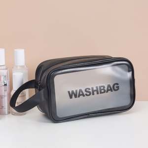 Portable Waterproof PVC Transparent Makeup <b>Bag</b> <b>with</b> <b>Zipper</b> Closure Letter Pattern Fashion Design High Quality <b>Storage</b> - Product Image 6