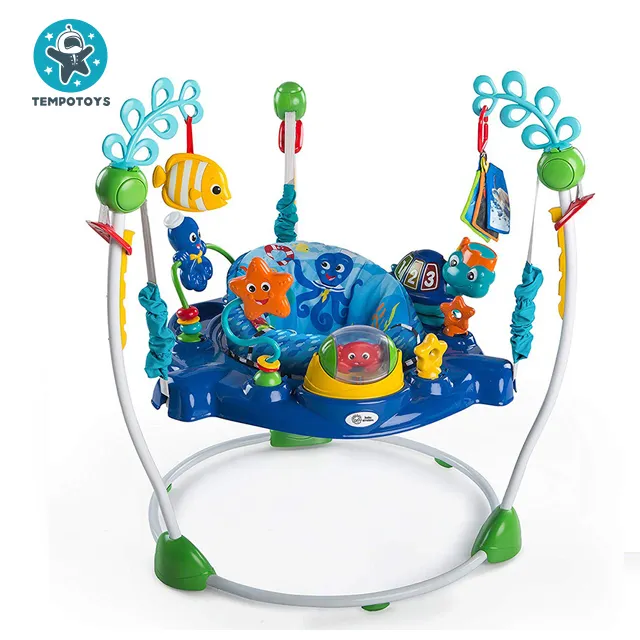 Tempo Brinquedos Venda Quente Infantil Jumper Multi-função Luzes Pendurar Brinquedos de Pelúcia Do Bebê Musical Walker