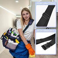 Grand organisateur de fournitures de nettoyage Organisateur de caddie de nettoyage avec poignée Sac de caddie de nettoyage portable