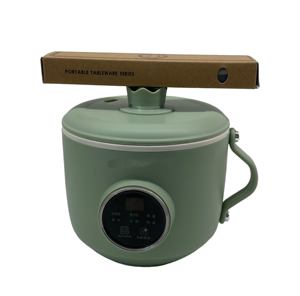 طباخ أرز محمول بقوة 550 واط، طباخ أرز صغير مع تحكم حاسوبي، وعاء داخلي سيراميك موفر للطاقة - Product Image 6