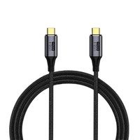 OEM LOGO personnalisé Super Vitesse 40Gbps USB 4.0 100W Type C Alliage d'aluminium Nylon 5A Fonction 30cm Mâle Câble de données pour