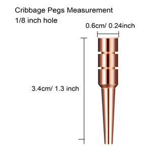 JIAX Wholesale 1/8 Cribbage <b>Pegs</b> Metal Replacement Game <b>Pegs</b> for Traditional Cribbage Board Fit 1/8" Holes Colorful Cribbage - Product Image 6