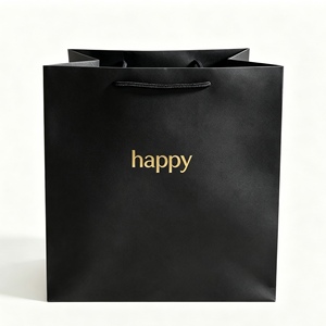 Bolsa de Papel de Lujo Personalizada, Minimalista, Color Rojo Vino, Negra, para Perfumes, Joyería, Recuerdos - Product Image 4
