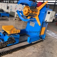 Décrouleur hydraulique automatique robuste de 5 tonnes pour bobines d'acier avec bras de pressage pour chargement de voitures