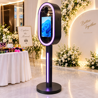 Miroir Magique Intelligent avec Écran Tactile et Éclairage LED pour Location de Cabine Photo de Mariage, Fête ou Événement.