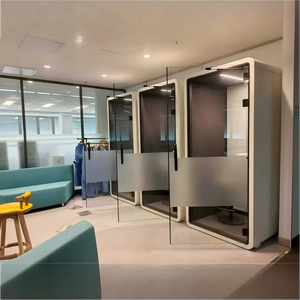 Cabina de Oficina Privada Insonorizada con Cristal, Diseño Minimalista, Cabina Independiente para Oficina en Casa, Espacio de Trabajo, Sala de Reuniones - Product Image 3