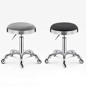 Tabouret de pédicure sans dossier, pivotant et réglable en hauteur, pour technicien de pédicure, pour salon de beauté des ongles - Product Image 1