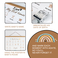 Personnalisez mes premières fois bébé affiche cadeau de naissance 16x24 pouces bébé décoration affiche cintre avec boîte cadeau emballage