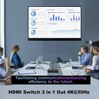 Commutateur HDMI SYONG 3 entrées 1 sortie, commutateur HDMI 2.0 4K30Hz, séparateur 3 ports, sélecteur de commutateur HDMI, pour PS5 Xbox Lecteur DVD Fire
