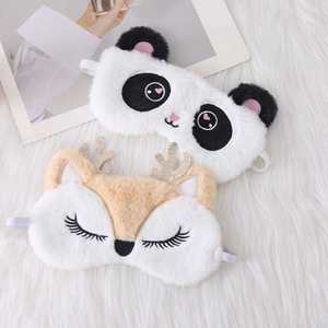 Care Hot <b>Cute</b> <b>Bear</b> Rat Panda Plush Super Soft Cotton Elastic Strap Knit Sleep Eye Mask for Kids - Product Image 4