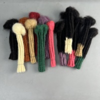 Extensions de cheveux naturels faits à la main en cheveux humains véritables, type Afro Kinky Bulk Wick Locs, peuvent être décolorés