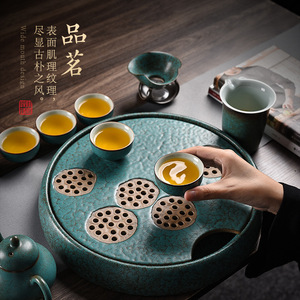 Juego de té de cerámica cocida al horno Retro japonés para sala de estar doméstica estilo de diseño moderno pequeña <span class=keywords><strong>tetera</strong></span> <span class=keywords><strong>y</strong></span> taza de Kung Fu - Product Image 6