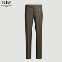 Pantalons pour hommes de haute qualité, bouton Paris, pur coton, taille haute, décontractés, slim, droits, pantalons pour hommes