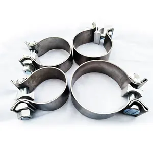 High Strength Butt Joint Universal Stainless Steel Exhaust Clamp Band Kit Auto Turbo Pipe Clips V Band Clamp